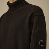 C.P. Company Lambswool GRS Turtleneck Sweater - Black