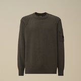 C.P. Company Lambswool GRS Crewneck Lens Sweater - Grey