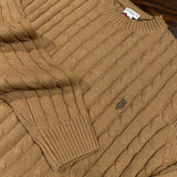 U.S. Polo Assn. Maglia Girocollo a Treccia in Cotone e Cashmere - Beige