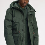 Fred Perry Patch Pocket Puffer Jacket - Court Green