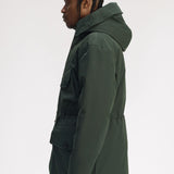 Fred Perry Patch Pocket Puffer Jacket - Court Green