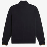 Fred Perry Zip Through Sweatshirt - Black/Shadedstone