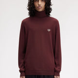 Fred Perry Roll Neck Jumper - Burgundy