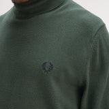 Fred Perry Roll Neck Jumper - Court Green