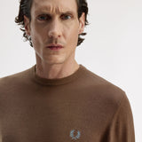 Fred Perry Classic Crew Neck Jumper - Burnt Tobacco
