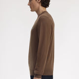 Fred Perry Classic Crew Neck Jumper - Burnt Tobacco