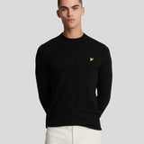Lyle & Scott Lambswool Blend Crew Neck Jumper - Jet Black Marl