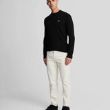 Lyle & Scott Lambswool Blend Crew Neck Jumper - Jet Black Marl