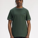 Fred Perry Twin Tipped T-Shirt - Court Green/White/Navy