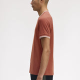 Fred Perry Twin Tipped T-Shirt - Whisky Brown/Ecru