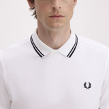 Fred Perry Twin Tipped Polo Shirt - White/Black