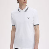 Fred Perry Twin Tipped Polo Shirt - White/Black