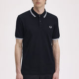 Fred Perry Twin Tipped Polo Shirt - Black/White