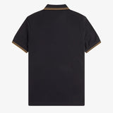Fred Perry Twin Tipped Polo Shirt - Black/Shadedstone