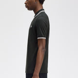 Fred Perry Twin Tipped Polo Shirt - Nightgreen/Snow White