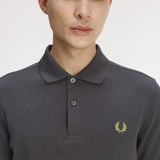Fred Perry The Polo Shirt - Grey/Tennis Yellow