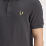 Fred Perry The Polo Shirt - Grey/Tennis Yellow
