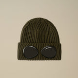 C.P. Company Extrafine Merino Wool Goggle Beanie - Ivy Green