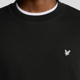 Lyle & Scott Diagonal Weave Crew Neck Sweatshirt - Lacquer
