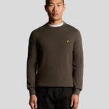 Lyle & Scott Cotton Merino Crew Neck Jumper - Espresso