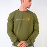 Three-Stroke x MU Archive Crew Sweatshirt - Moss Green