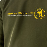 Three-Stroke x MU Archive Crew Sweatshirt - Moss Green