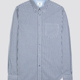 Ben Sherman Long-Sleeve Gingham Shirt - Dark Blue