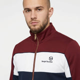 Sergio Tacchini Spiga Track Top - Merlot/Gardenia/Maritime Blue