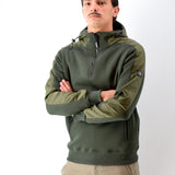 Three-Stroke Uniform Hooded Sweatshirt - Army Green