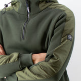 Three-Stroke Uniform Hooded Sweatshirt - Army Green