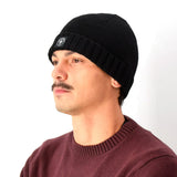 Three-Stroke Seawolf Beanie - Black