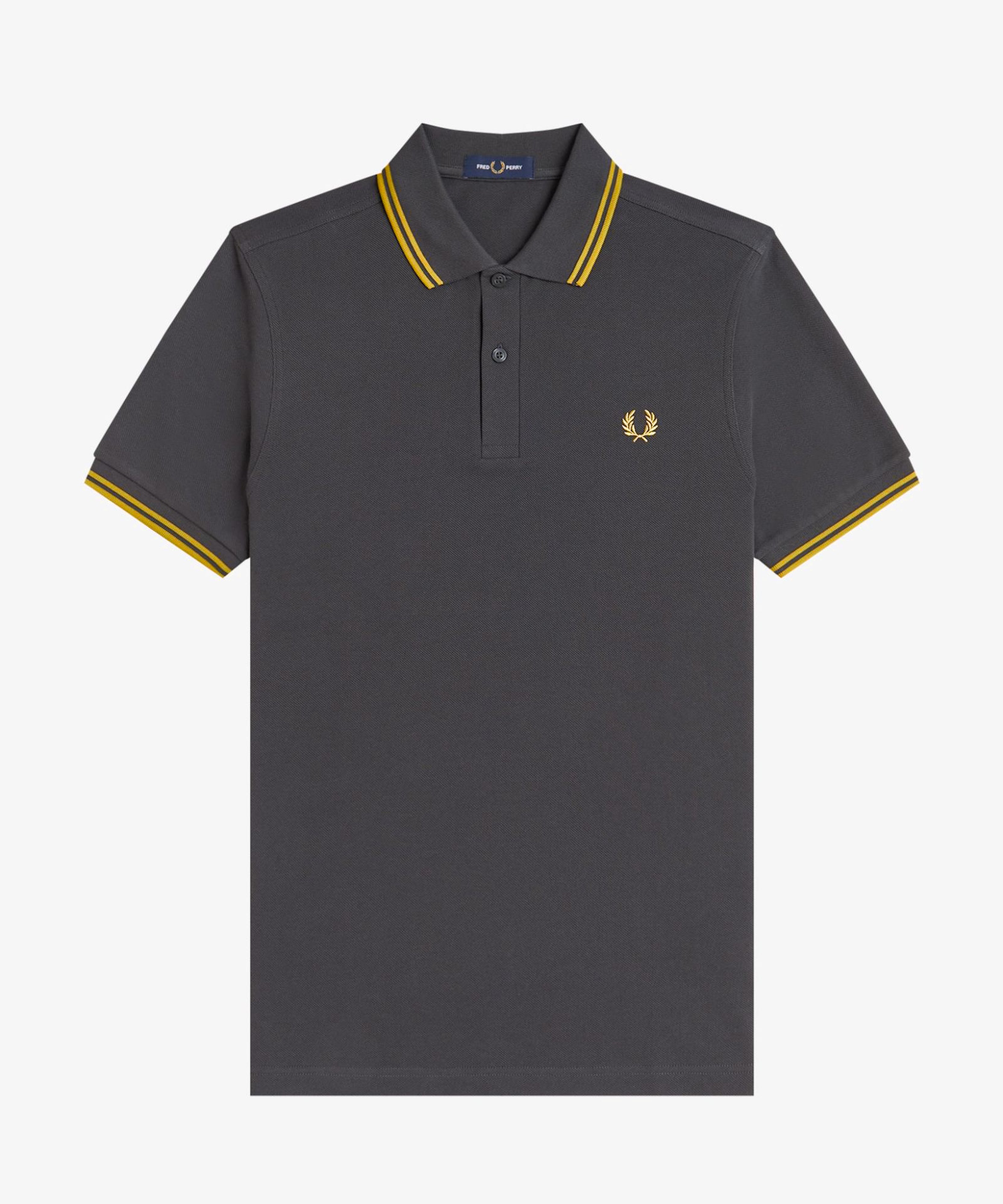 Fred Perry Twin Tipped Polo Shirt - Anchor Grey/Gold