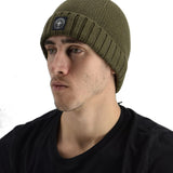 Three-Stroke Seawolf Beanie - Olive