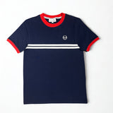 Sergio Tacchini Supermac Tee - Maritime Blue/Adrenaline Rush/White