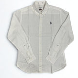 U.S. Polo Assn. Slim Fit Linen Shirt - White