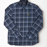 Lyle & Scott Tonal Check Shirt - Dark Navy