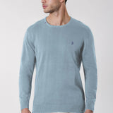 U.S. Polo Assn. Cotton Crew Neck Jumper - Sky Blue