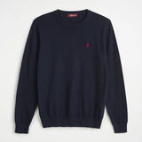 MCS Maglioncino Girocollo in Cotone/Lana - Navy