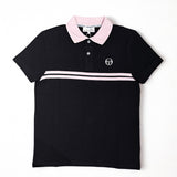 Sergio Tacchini Supermac Polo - Black/Light Lilac/White