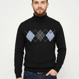 Sergio Tacchini Moretti Knit Roll Neck - Black/Charcoal Marl/Country Blue