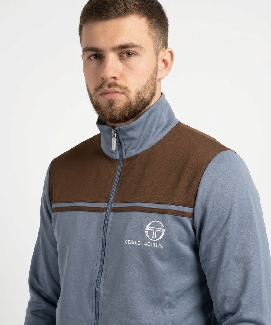Sergio Tacchini New Youngline Track Top - Country Blue/Potting Soil