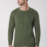 U.S. Polo Assn. Cotton Crew Neck Jumper - Khaki