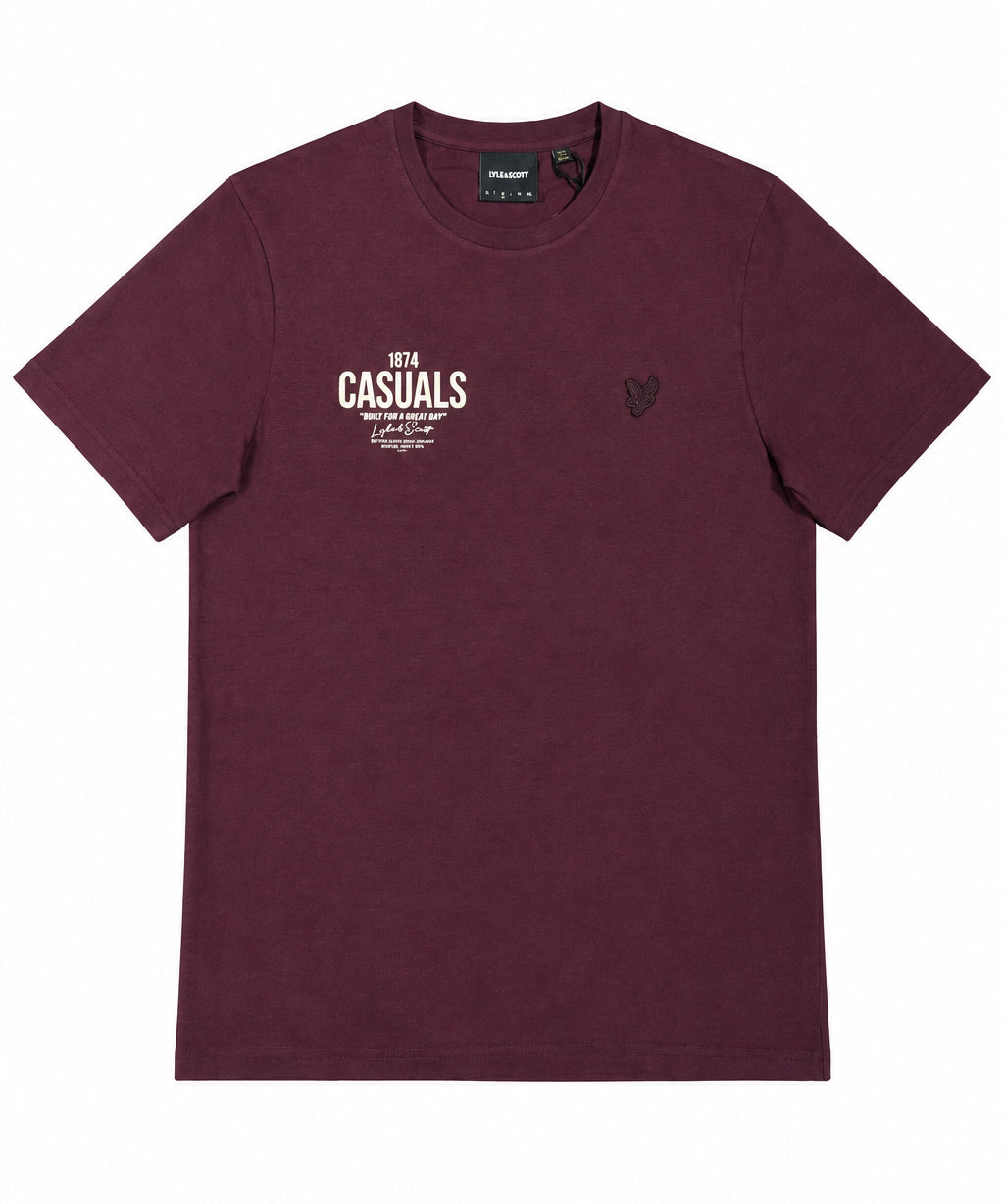 Lyle & Scott Casuals Tonal T-Shirt - Burgundy