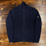 Three-Stroke Craig Full Zip Jumper - Navy