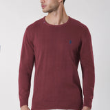U.S. Polo Assn. Cotton Crew Neck Jumper - Bordeaux