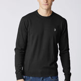 U.S. Polo Assn. Maglioncino Girocollo Cotone e Cashmere - Black