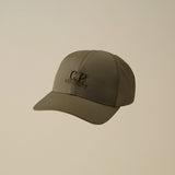 C.P. Company Gabardine Logo Cap - Ivy Green