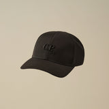 C.P. Company Gabardine Logo Cap - Black