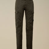 C.P. Company Stretch Sateen Ergonomic Cargo Pants - Dark Shadow