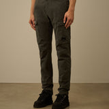 C.P. Company Stretch Sateen Ergonomic Cargo Pants - Dark Shadow